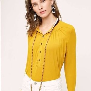 ANTHRO Akemi + Kin Mustard Top